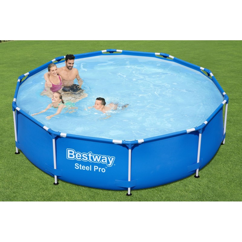 Piscine hors sol Steel Pro ronde 305 x 76 cm bleu clair