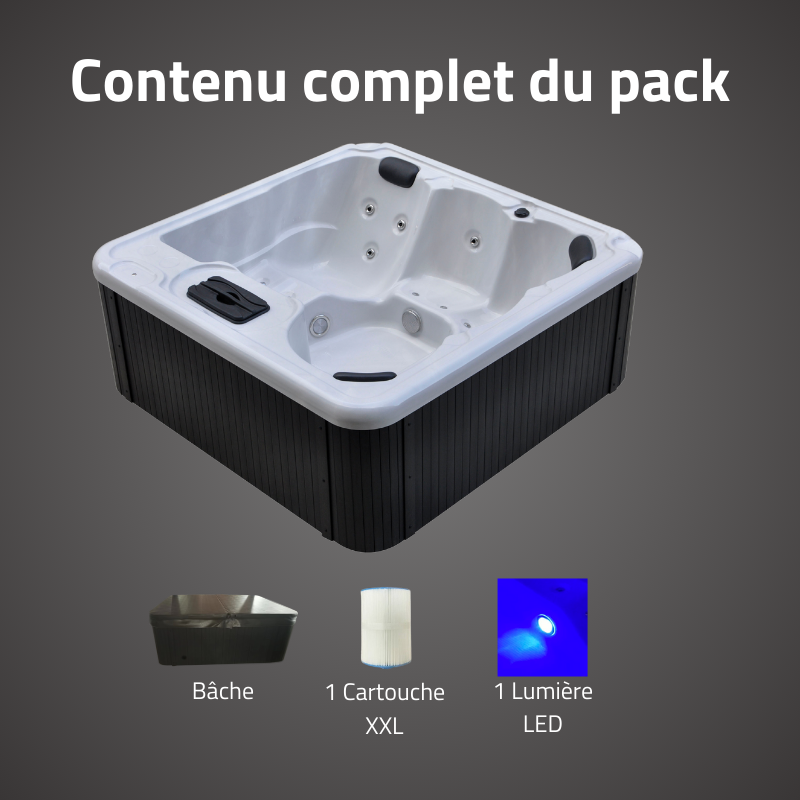 Spa acrylique rectangulaire 5 places 200 x 200 x 78 cm Spa acrylique rectangulaire 5 places 200 x 200 x 78 cm