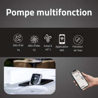 Spa acrylique rectangulaire 5 places 200 x 200 x 78 cm Spa acrylique rectangulaire 5 places 200 x 200 x 78 cm