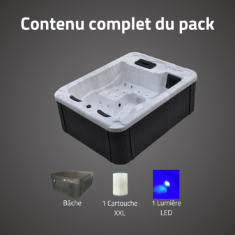 Spa acrylique rectangulaire 3 places 210 x 158 x 75 cm Spa acrylique rectangulaire 3 places 210 x 158 x 75 cm