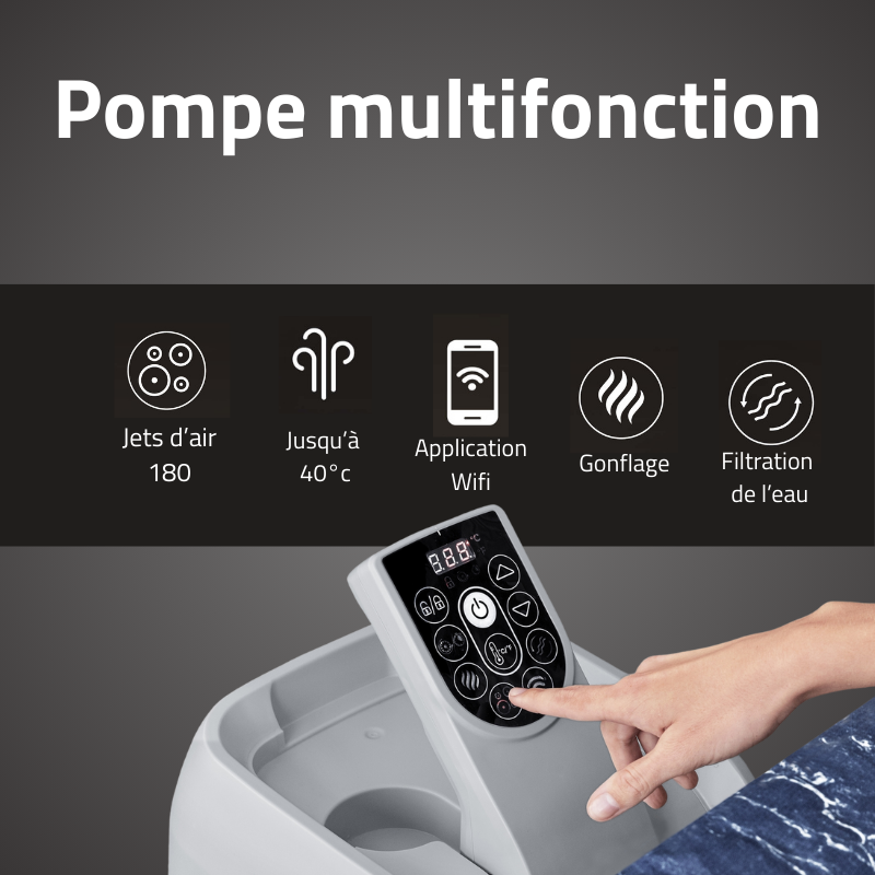 Spa rond semi-rigide Lay-Z-Spa Toronto 5-7 personnes