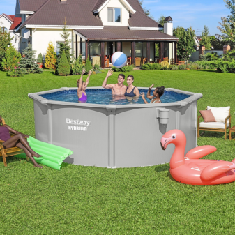 Piscine Acier Ronde Bestway Hydrium 366x122 Gris Clair