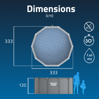 Piscine acier hors sol ronde Hydrium 300 x 120 cm