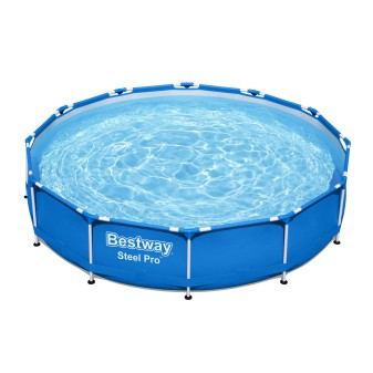 Piscine hors sol ronde Steel Pro 366 x 76 cm bleu clair