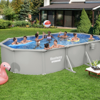 Piscine Acier Ovale Bestway Hydrium 610x366 Gris Clair Piscine Acier Ovale Bestway Hydrium 610x366 Gris Clair