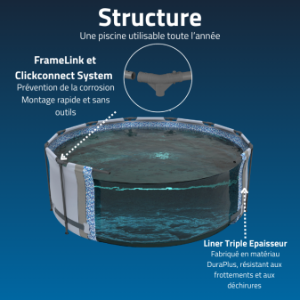 Piscine Tubulaire Ronde Bestway Steel Pro Max 366x100 Bois