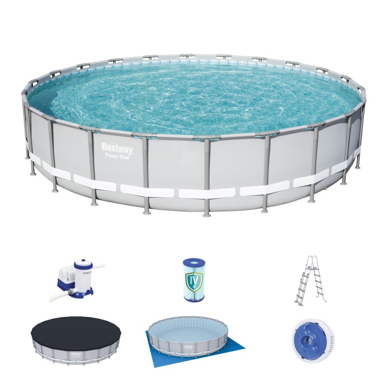 Piscine tubulaire ronde 671 x 132 cm Power Steel