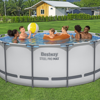 Piscine Tubulaire Ronde Bestway Steel Pro Max 366x122 Grise