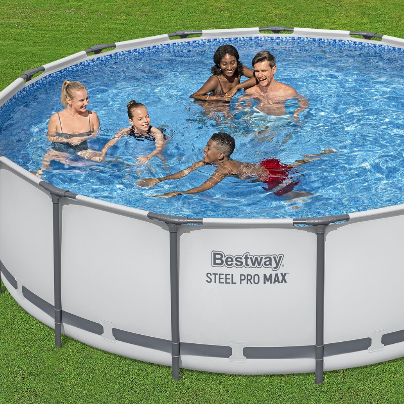 Piscine Tubulaire Ronde Bestway Steel Pro Max 457x122 Grise