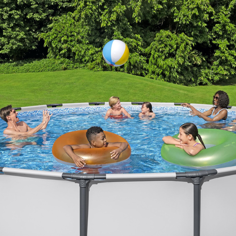 Piscine Tubulaire Ronde Bestway Steel Pro Max 457x122 Grise