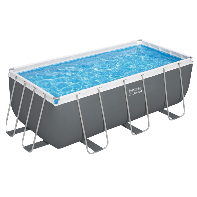 Piscine Tubulaire Rect. Bestway Steel Pro Max 412x201 Grise Piscine Tubulaire Rect. Bestway Steel Pro Max 412x201 Grise