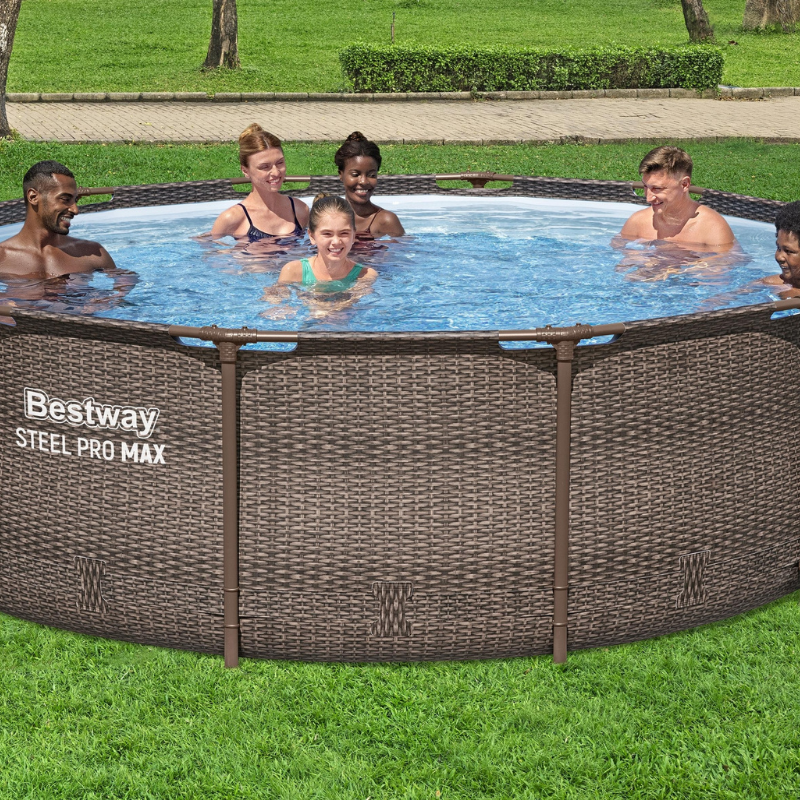 Piscine tubulaire ronde 366x366x100cm Steel Pro Max sans accessoires
