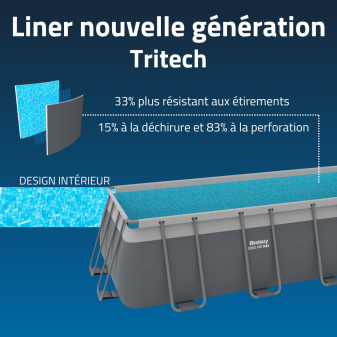 Piscine tubulaire rectangle 488x244x122cm sans accessoires Steel Pro Max