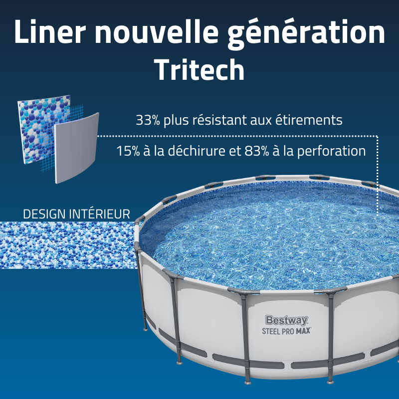 Piscine tubulaire ronde 427 x 122 cm Steel Pro Max sans accessoires Piscine tubulaire ronde 427 x 122 cm Steel Pro Max sans accessoires