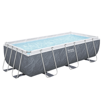 Piscine tubulaire rectangle 404x201x100 cm Steel Pro Max effet marbre