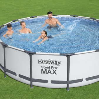 Piscine Tubulaire Ronde Bestway Steel Pro Max 427x107 Grise