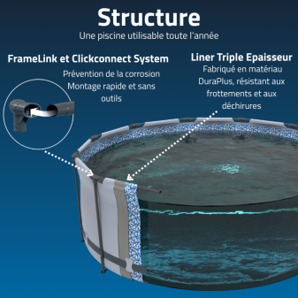 Piscine hors sol ronde Steel Pro Max 427 x 107 cm