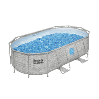 Piscine tubulaire ovale 427 x 250 x 100 cm avec hublots