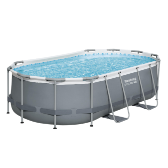 Piscine Tubulaire Ovale Bestway Steel Pro Max 427x250 Grise