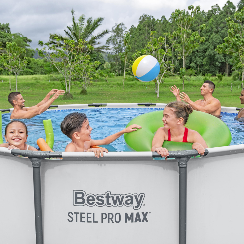 Piscine Tubulaire Ronde Bestway Steel Pro Max 427x84 Grise
