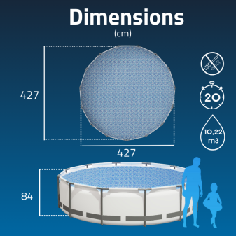 Piscine Tubulaire Ronde Bestway Steel Pro Max 427x84 Grise