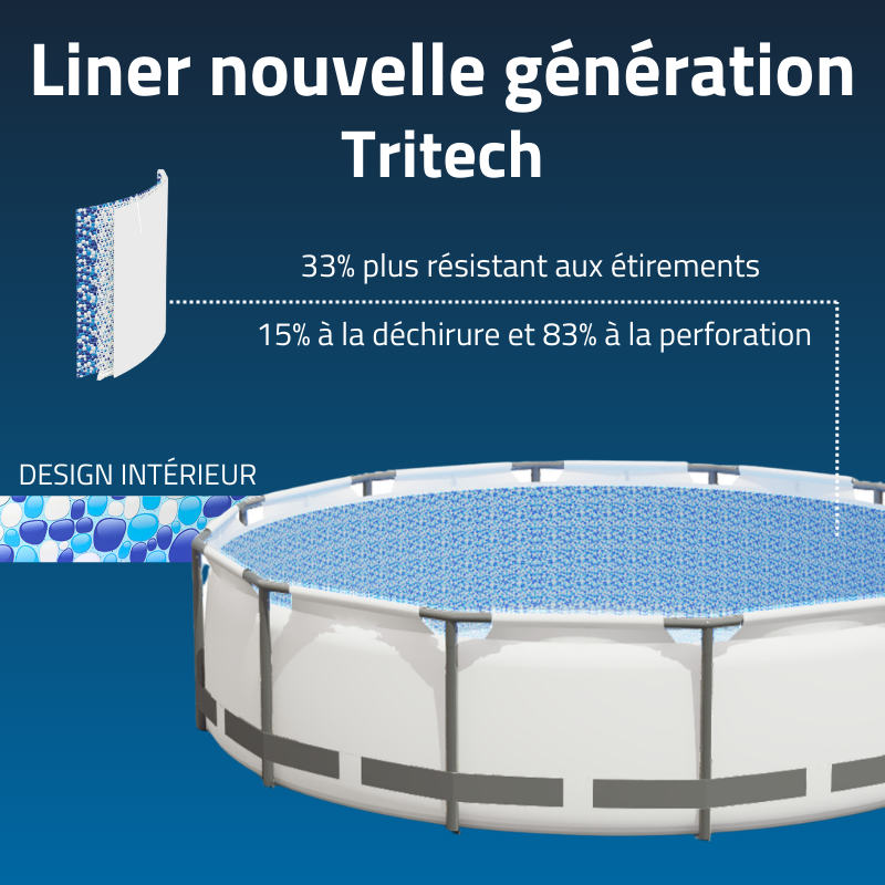 Piscine Tubulaire Ronde Bestway Steel Pro Max 427x84 Grise
