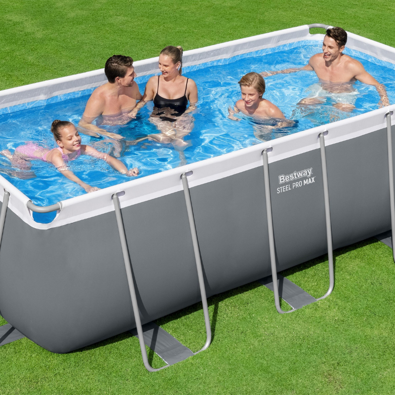 Piscine hors sol rectangle 412x201x122cm Steel Pro MAX