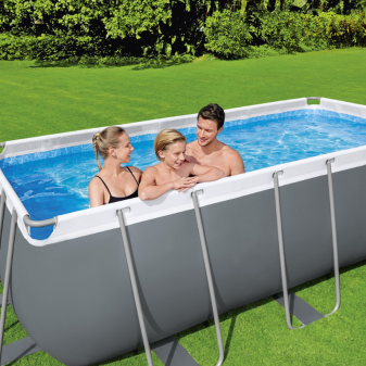 Piscine hors sol rectangle 412x201x122cm Steel Pro MAX