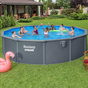 Piscine Acier Ronde Bestway Hydrium 549x132 Gris Foncé Piscine Acier Ronde Bestway Hydrium 549x132 Gris Foncé
