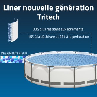 Piscine Tubulaire Ronde Bestway Steel Pro Max 457x122 Grise