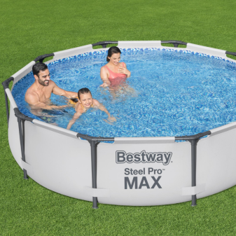 Piscine hors sol - Ronde - Steel Pro Max - 305 x 76 cm avec filtration