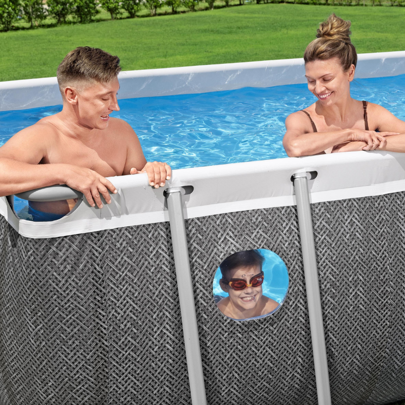 Piscine Tubulaire Rect. Bestway Steel Pro Max Splashview 488x244