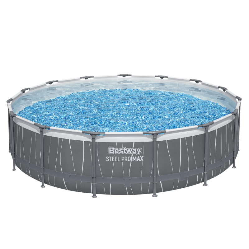 Piscine hors sol ronde Steel Pro Max 457 x 107 cm avec lumière LED