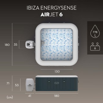 Spa gonflable rond Lay-Z-Spa Ibiza AirJet™ 4-6 personnes Spa gonflable rond Lay-Z-Spa Ibiza AirJet™ 4-6 personnes