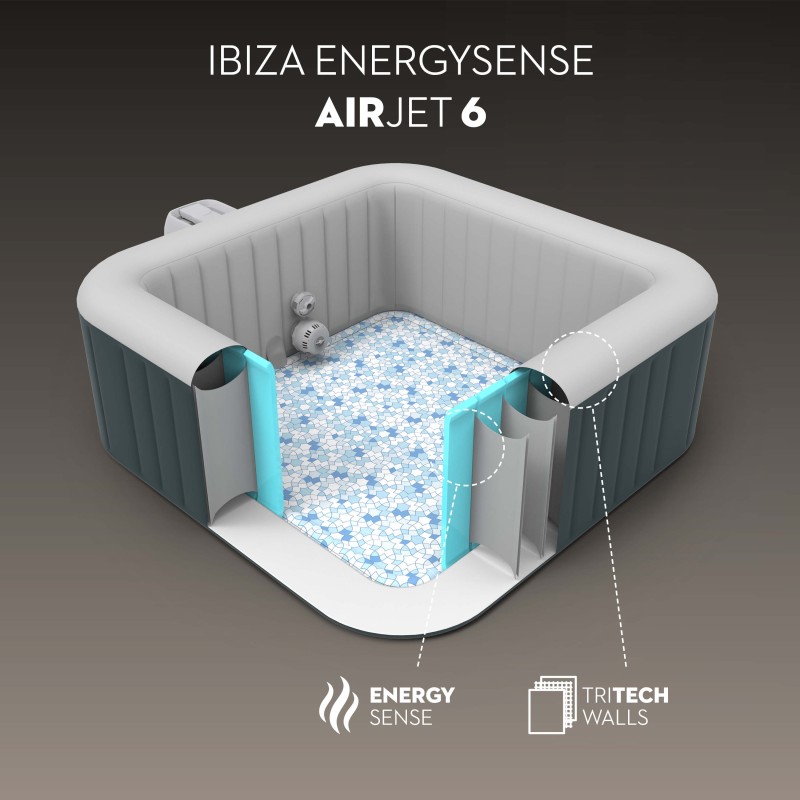 Spa gonflable rond Lay-Z-Spa Ibiza AirJet™ 4-6 personnes Spa gonflable rond Lay-Z-Spa Ibiza AirJet™ 4-6 personnes