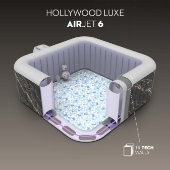 Spa gonflable rond Lay-Z-Spa Hollywood Luxe AirJet™ 4-6 personnes Spa gonflable rond Lay-Z-Spa Hollywood Luxe AirJet™ 4-6 personnes