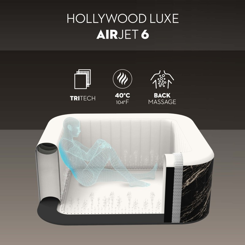 Spa gonflable rond Lay-Z-Spa Hollywood Luxe AirJet™ 4-6 personnes Spa gonflable rond Lay-Z-Spa Hollywood Luxe AirJet™ 4-6 personnes