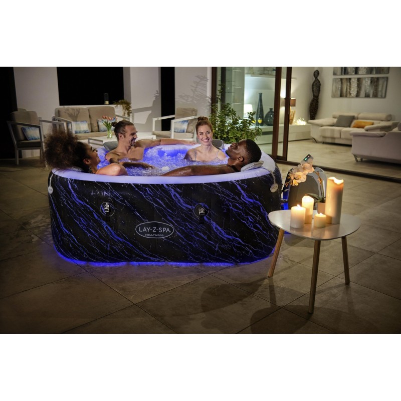 Spa gonflable rond Lay-Z-Spa Hollywood Luxe AirJet™ 4-6 personnes Spa gonflable rond Lay-Z-Spa Hollywood Luxe AirJet™ 4-6 personnes