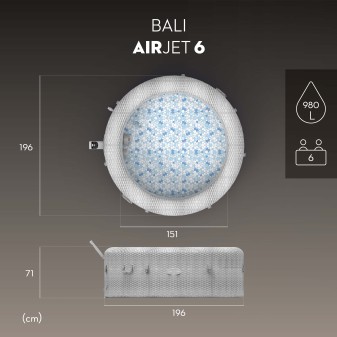 Spa gonflable rond Lay-Z-Spa Bali Smart AirJet 4-6 personnes appli