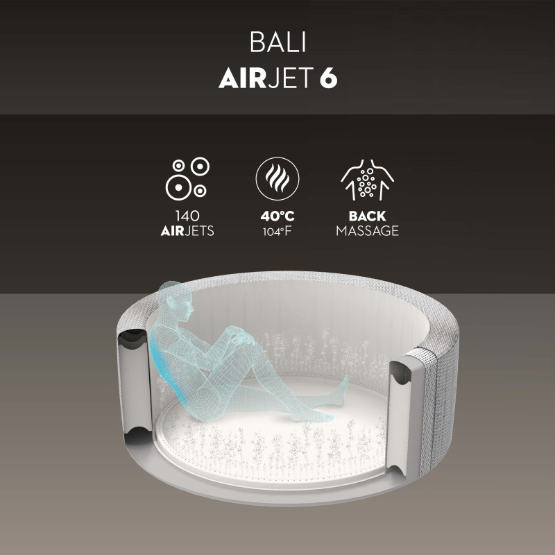 Spa gonflable rond Lay-Z-Spa Bali Smart AirJet 4-6 personnes appli