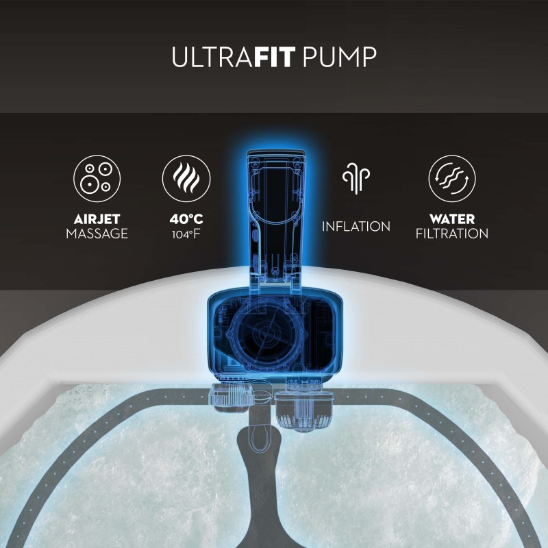 Spa gonflable rond Lay-Z-Spa Bali Smart AirJet 4-6 personnes appli