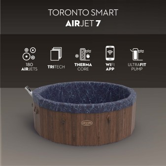 Spa gonflable rond Lay-Z-Spa Toronto Smart AirJet 5-7 personnes écoénergétique WIFI Bestway