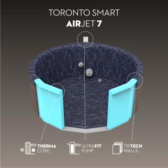 Spa gonflable rond Lay-Z-Spa Toronto Smart AirJet™ 5-7 personnes écoénergétique contrôle appli