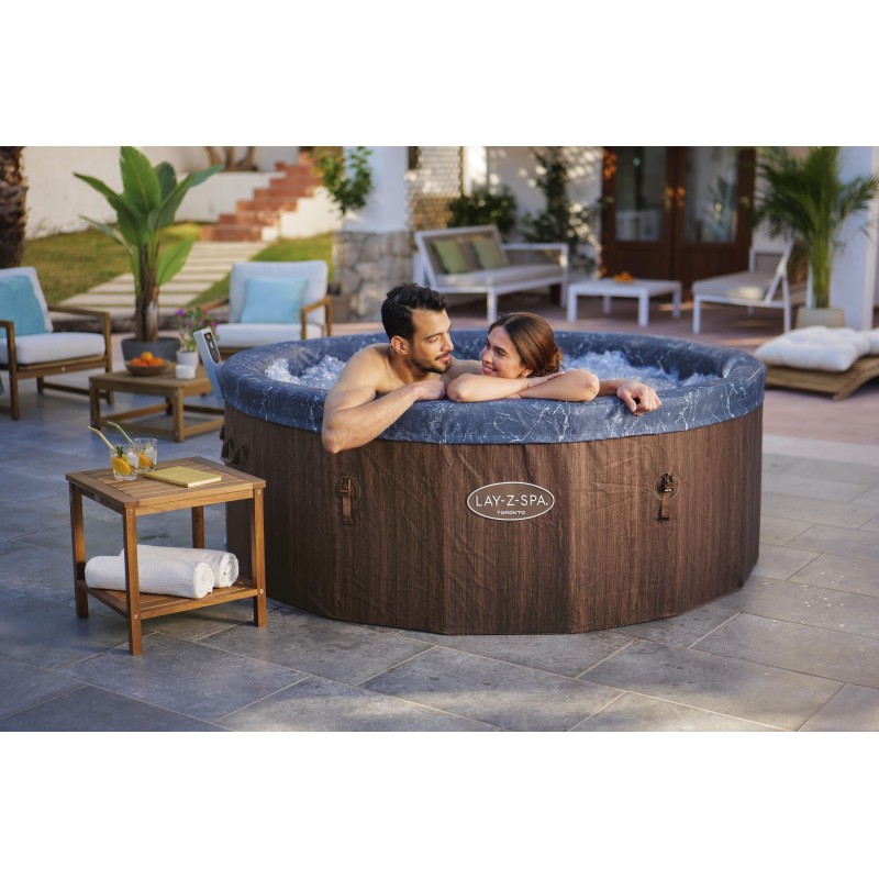 Spa gonflable rond Lay-Z-Spa Toronto Smart AirJet™ 5-7 personnes écoénergétique contrôle appli