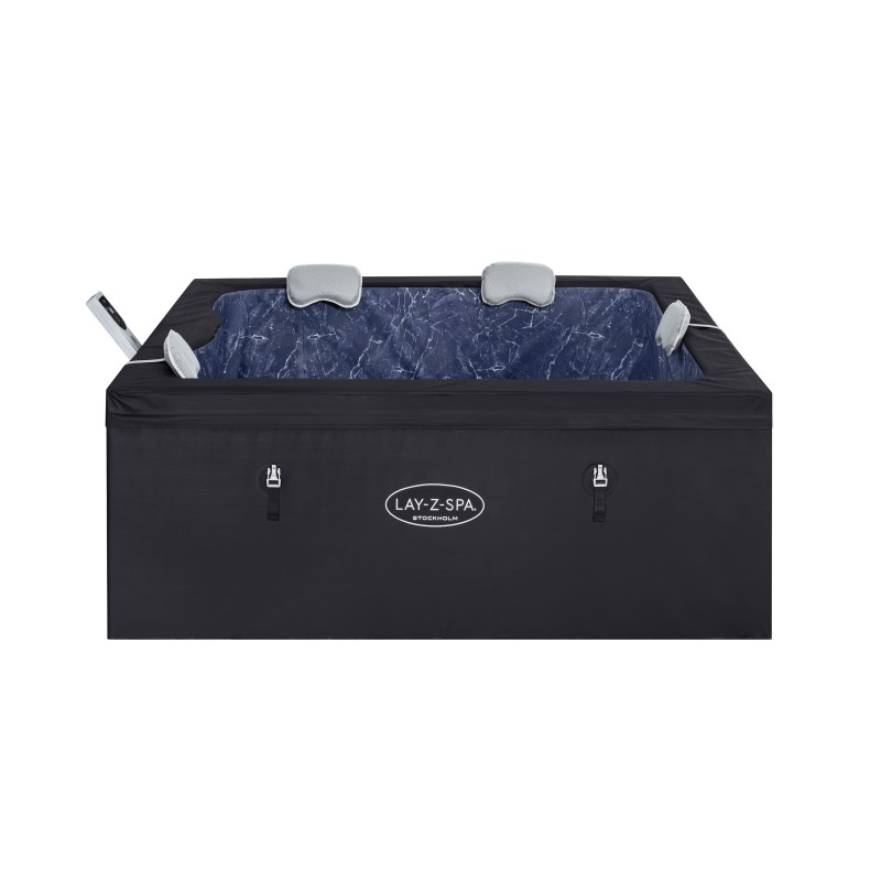 Spa semi‑rigide carré Lay‑Z‑Spa Stockholm AirJet 4‑6 personnes 140 jets Bestway Spa semi‑rigide carré Lay‑Z‑Spa Stockholm AirJet 4‑6 personnes 140 jets Bestway