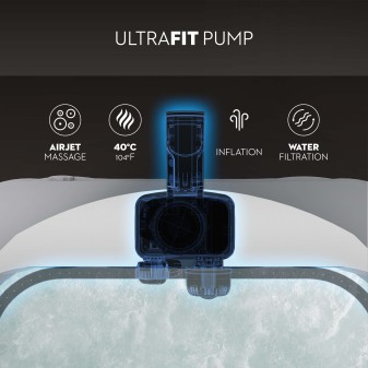 Spa semi‑rigide carré Lay‑Z‑Spa Stockholm AirJet 4‑6 personnes 140 jets Bestway Spa semi‑rigide carré Lay‑Z‑Spa Stockholm AirJet 4‑6 personnes 140 jets Bestway