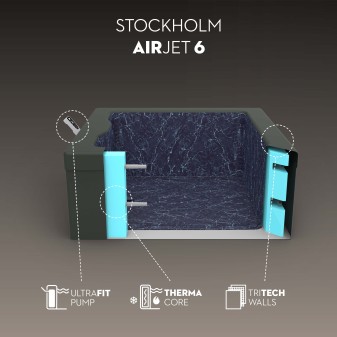 Spa semi‑rigide carré Lay‑Z‑Spa Stockholm AirJet 4‑6 personnes 140 jets Bestway Spa semi‑rigide carré Lay‑Z‑Spa Stockholm AirJet 4‑6 personnes 140 jets Bestway
