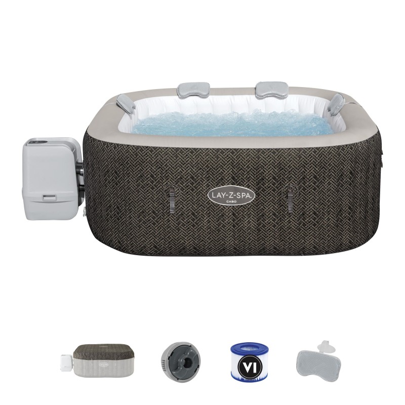 Spa gonflable rond Lay-Z-Spa Cabo HydroJet™ 4-6 personnes contrôle par appli Bestway Spa gonflable rond Lay-Z-Spa Cabo HydroJet™ 4-6 personnes contrôle par appli Bestway
