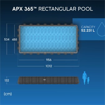 Piscine rectangulaire APX 365™ 956x488x132 cm – Bestway