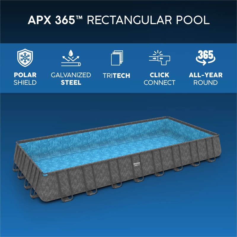 Piscine rectangulaire APX 365™ 956x488x132 cm – Bestway